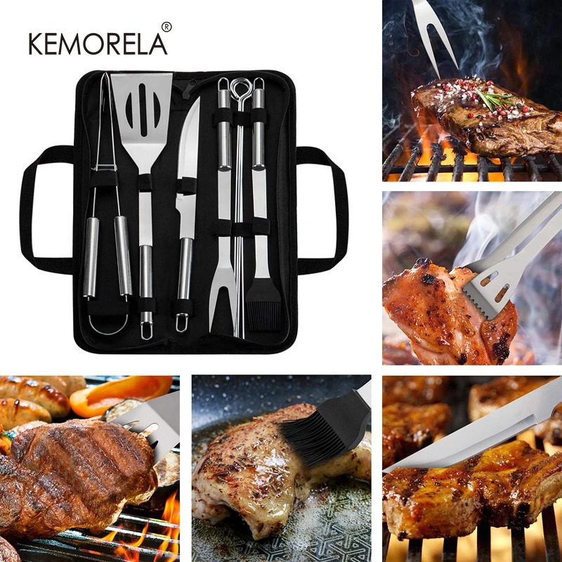Set d’Accessoires Barbecue 7 Pièces  avec Housse de Transport | Friday Store