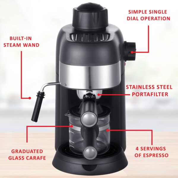 Machine à Espresso Compacte 4 Tasses – FRIDAY STORE – Image 4