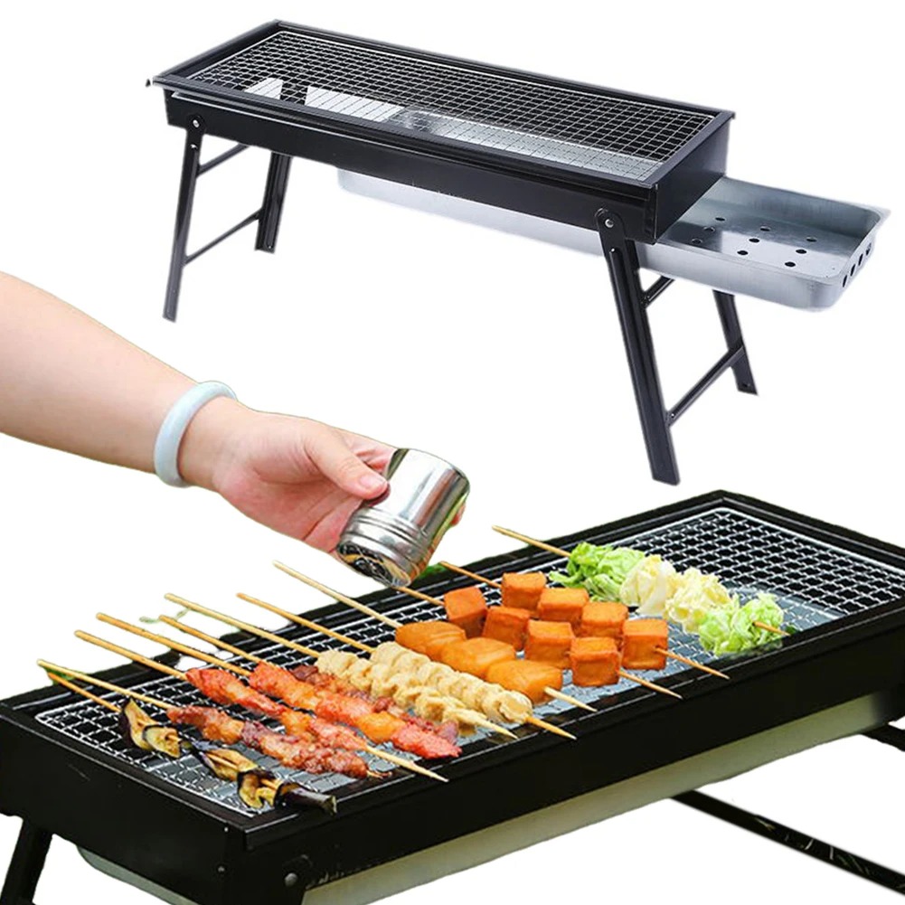 Barbecue Portable en Fonte d’Acier – Grill à Charbon Pliant