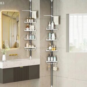 Étagère de Salle de Bain Télescopique – Rangement Multifonction Gain de Place