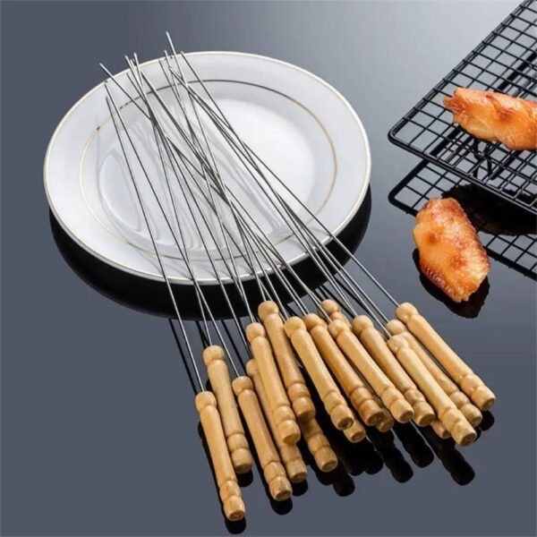 Lot de 12 brochettes barbecue en acier inoxydable – Friday Store – Image 2