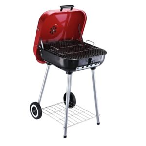 Barbecue Charbon Portable avec Couvercle Rouge • Grillade Outdoor & Brasero Friday Store