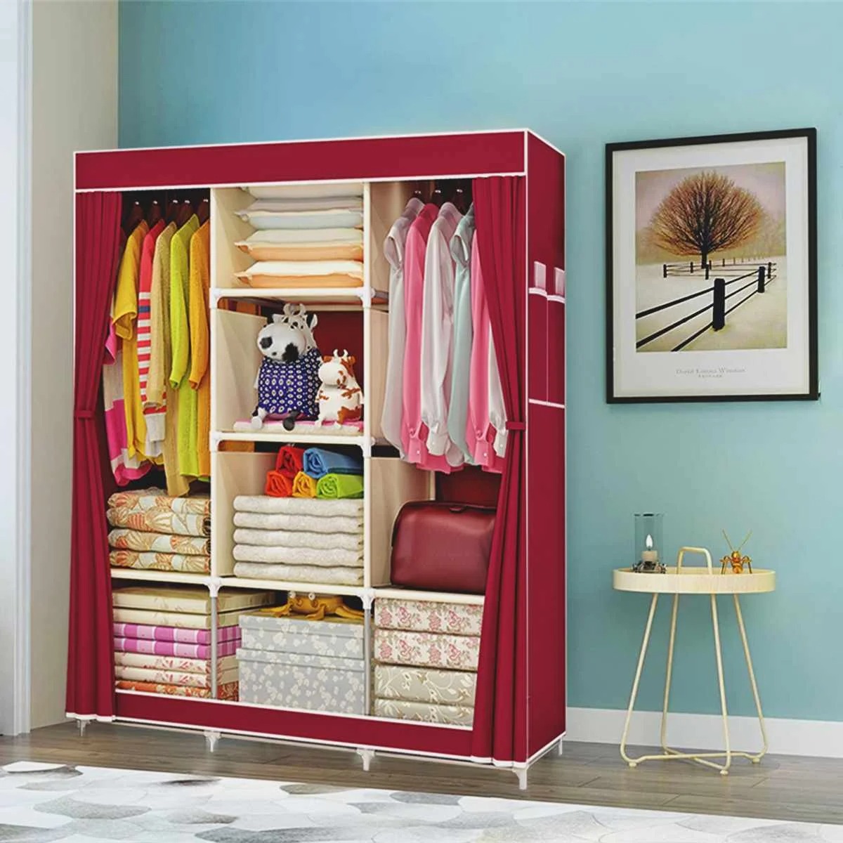 Armoire Tissu 3 Battants – FRIDAY STORE