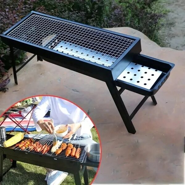 Barbecue Portable en Fonte d’Acier – Grill à Charbon Pliant – Image 3