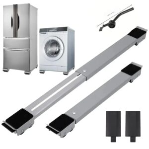 Lot de 2 Supports Réglables à Roulettes pour Électroménagers – FRIDAY STORE