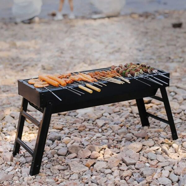 Barbecue Portable en Fonte d’Acier – Grill à Charbon Pliant – Image 4