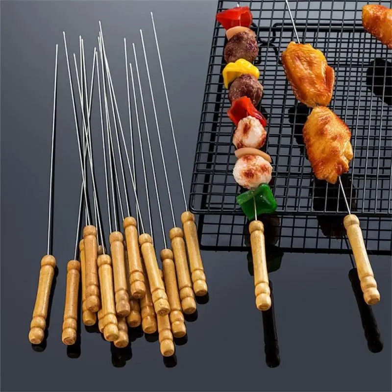 Lot de 12 brochettes barbecue en acier inoxydable – Friday Store