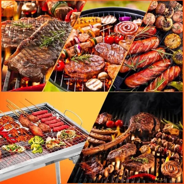 Barbecue Portable en Acier Inoxydable – Idéal pour Grillades en Plein Air – Image 4