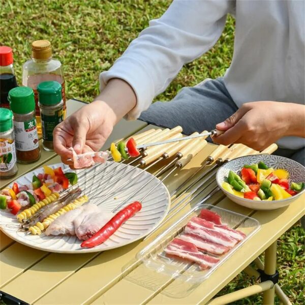 Lot de 12 brochettes barbecue en acier inoxydable – Friday Store – Image 4