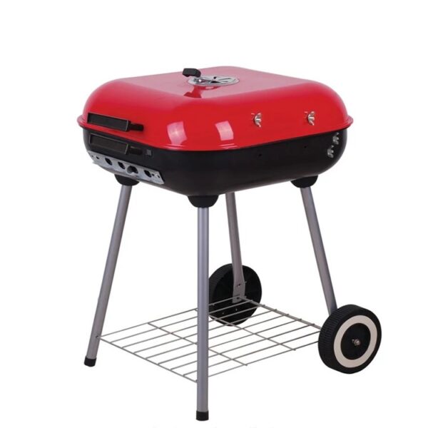 Barbecue Charbon Portable avec Couvercle Rouge • Grillade Outdoor & Brasero Friday Store – Image 5