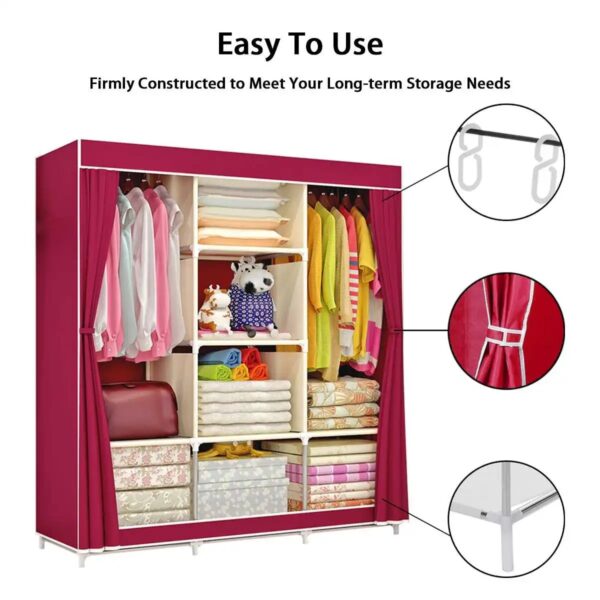 Armoire Tissu 3 Battants – FRIDAY STORE – Image 6
