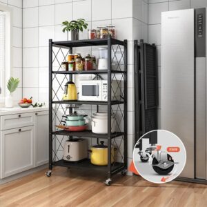 Étagère Métallique Modulable à Roulette – Rangement Industriel 5 Niveaux & Étagère Zigzag 3 Niveaux | FRIDAY STORE