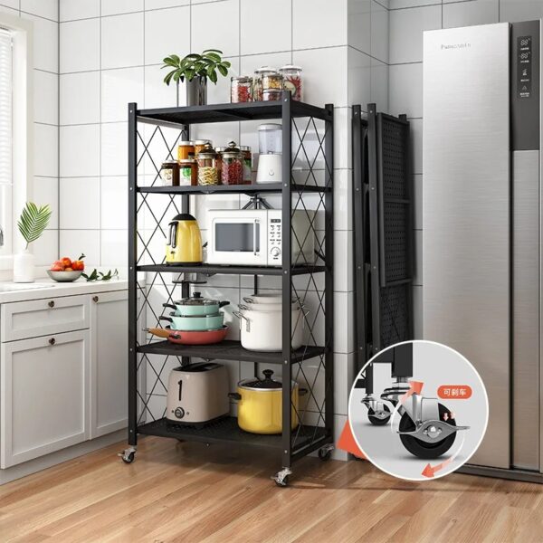 Étagère Métallique Modulable à Roulette – Rangement Industriel 5 Niveaux & Étagère Zigzag 3 Niveaux | FRIDAY STORE
