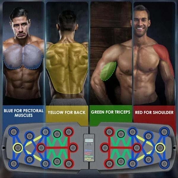 Support de Pompes Multifonction 4 en 1 – Planche d’Entraînement Musculaire – Image 3