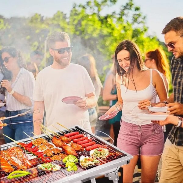 Barbecue Portable en Acier Inoxydable – Idéal pour Grillades en Plein Air – Image 5