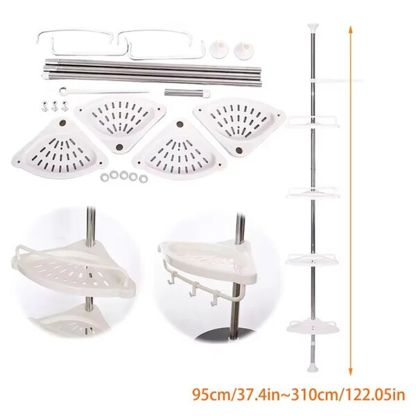 Étagère de Salle de Bain Télescopique – Rangement Multifonction Gain de Place – Image 4