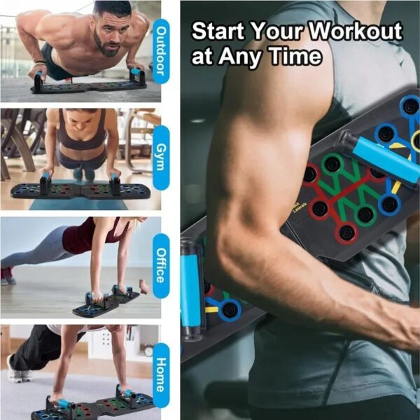 Support de Pompes Multifonction 4 en 1 – Planche d’Entraînement Musculaire – Image 5