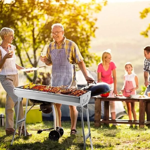 Barbecue Portable en Acier Inoxydable – Idéal pour Grillades en Plein Air – Image 6