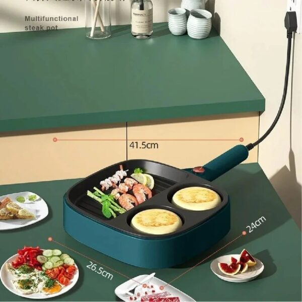 Poêle Électrique 3 en 1 Grill, Œufs & Pancakes – Antiadhésive | FRIDAY STORE – Image 2
