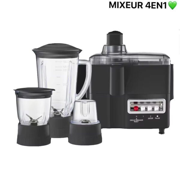 Mixeur 4 en 1  – Blender, Extracteur de Jus, Hachoir & Moulin Multifonction – Image 2