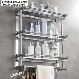 Étagère Murale Salle de Bain Inoxydable - Friday Store – Grand Modèle