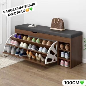 Banc Range-Chaussures avec Pouf -Friday Store