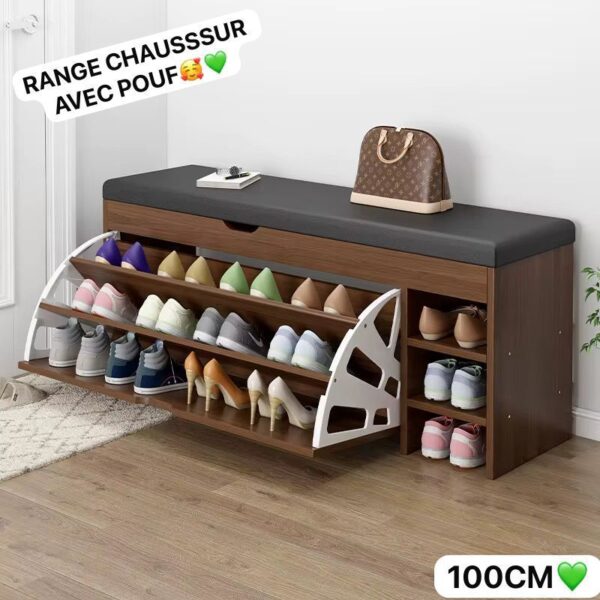 Banc Range-Chaussures avec Pouf -Friday Store