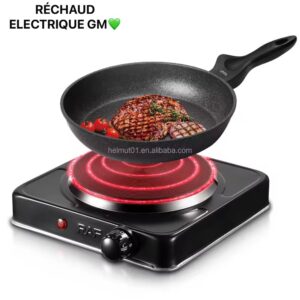 Réchaud électrique RAF avec poêle, idéal pour cuisine d'appoint