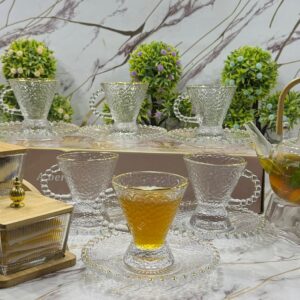 Service à Thé & Café en Verre Martelé – Luxe & Élégance